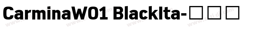CarminaW01 BlackIta字体转换